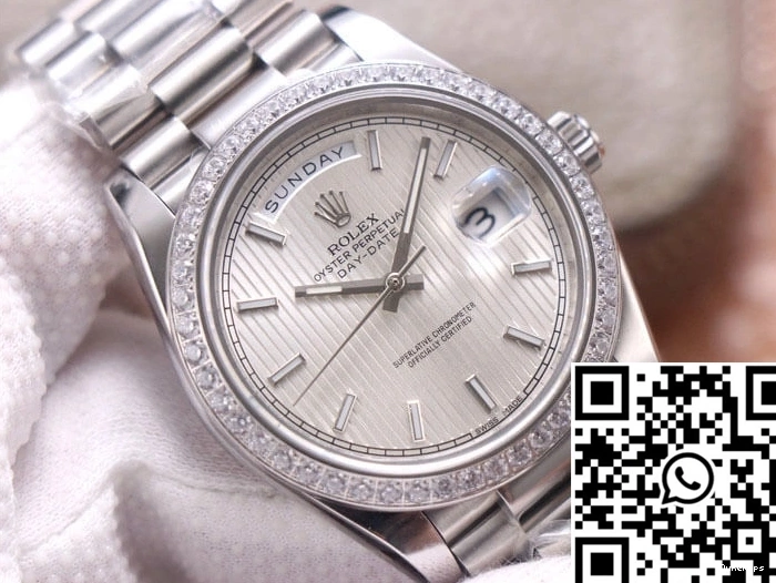 Factory Rolex EW Dial Silver M228349RBR-0007 Day-Date 0427